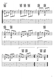 Out On The Ocean Fingerstyle Arrangement Page 3