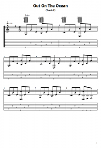 Out On The Ocean Fingerstyle Arrangement Page 1
