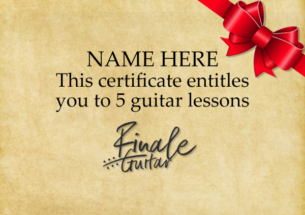 Finale Guitar 5 Lessons Gift Certificate