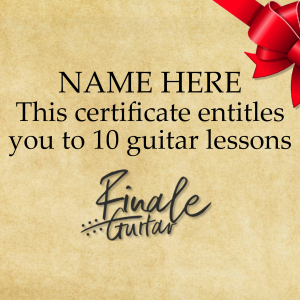 Finale Guitar 10 Lessons Gift Certificate