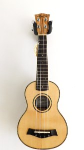 Aiersi zebrawood soprano ukulele with spruce top for sale in Sheffield