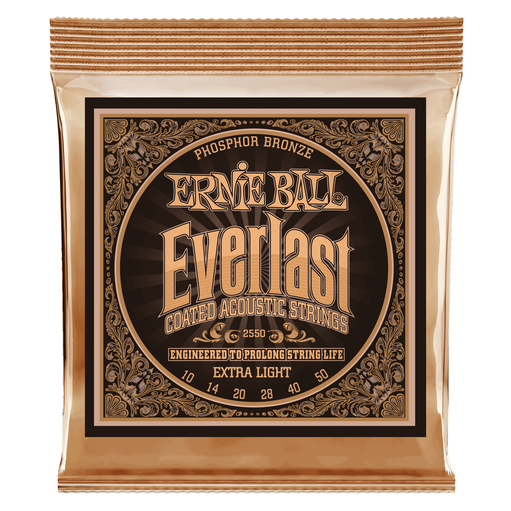 Buy Ernie Ball Everlast phosphor bronze coated acoustic guitar strings online