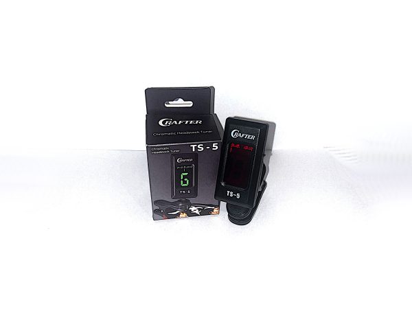 Crafter TS-5 clip on tuner for guitar, bass, ukulele etc for sale in our Sheffield guitar shop, Finale Guitar
