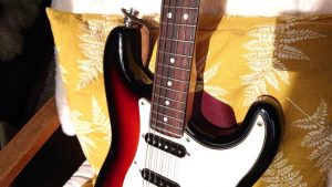 My Squier Stratocaster with upgraded Fender rosewood neck and SSL-1s