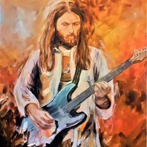 David Gilmour original oil painting for sale