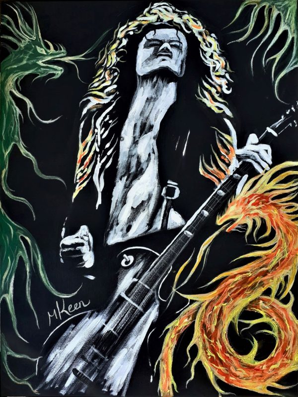 Jimmy Page original oil painting for sale