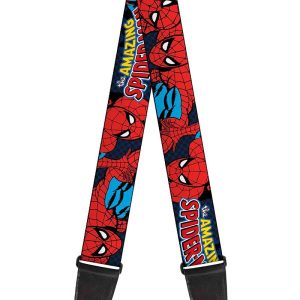 Buckle Down Marvel's Amazing Spiderman acoustic or electric guitar strap for sale in our Sheffield guitar shop