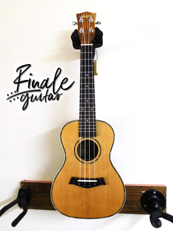 Aiersi zebrawood concert ukulele with solid cedar top and free gig bag - Finale Guitar Sheffield