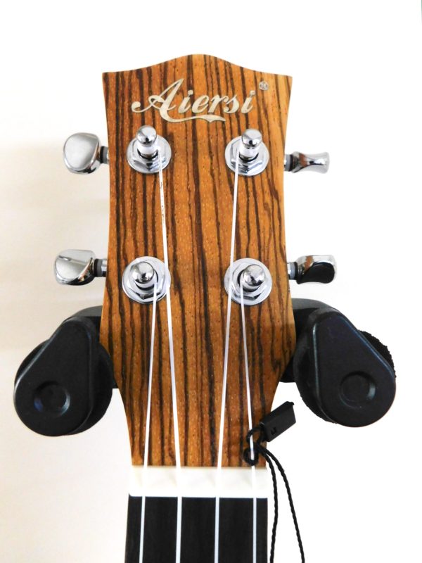 Aiersi zebrawood concert ukulele with solid cedar top and free gig bag - Finale Guitar Sheffield