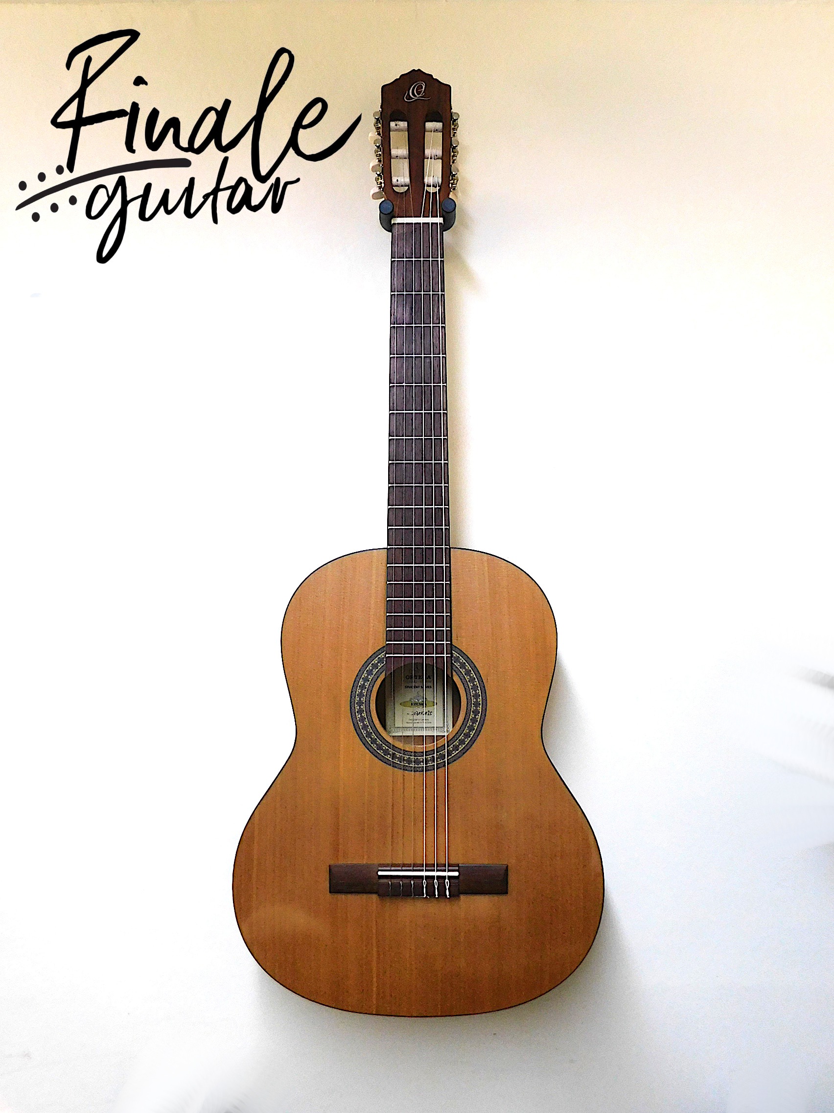 Ortega left handed classical for sale in our Sheffield Guitar shop, Finale Guitar