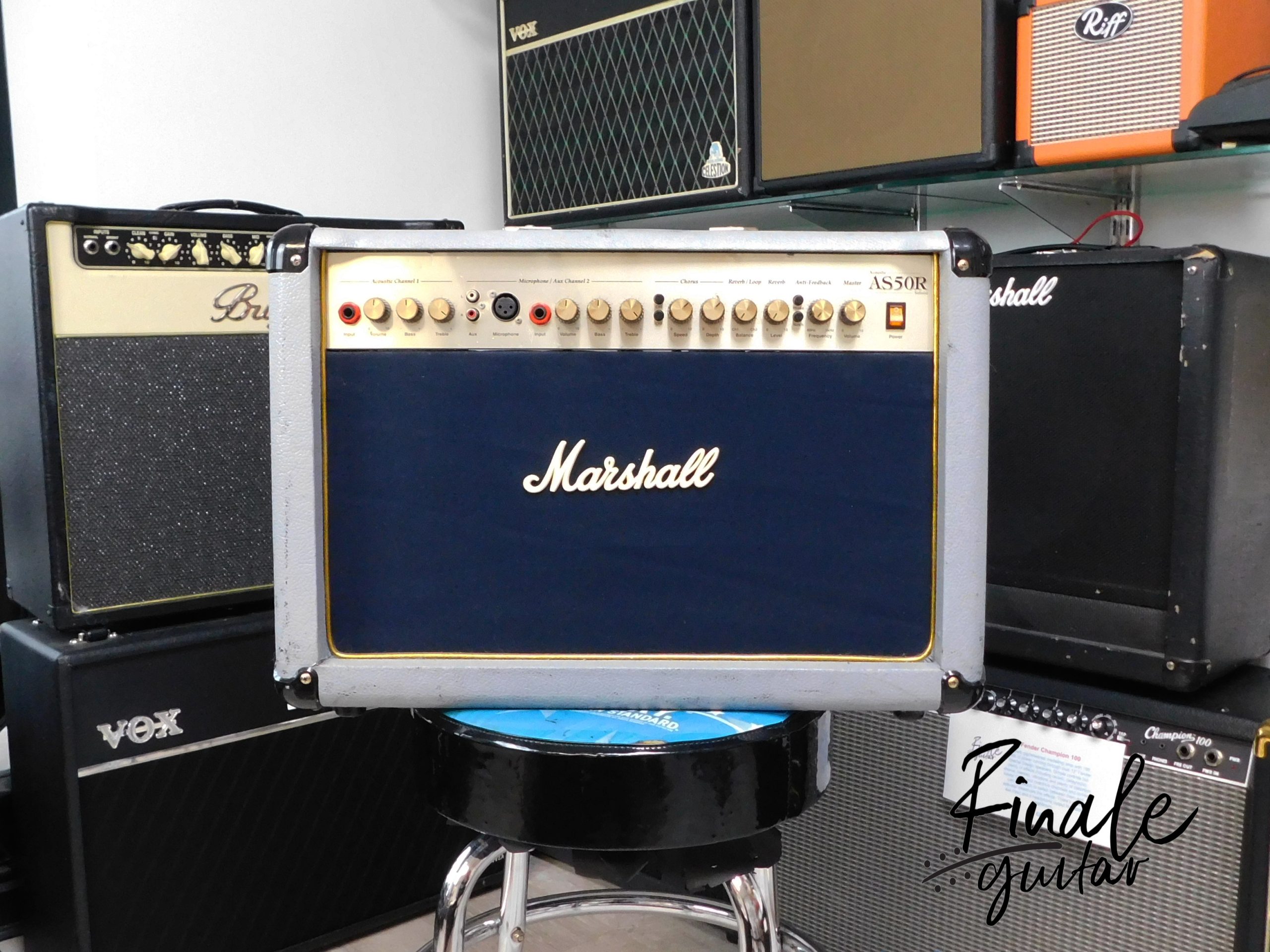 Marshall AS50R 50W acoustic amp for sale in our Sheffield guitar shop, Finale Guitar