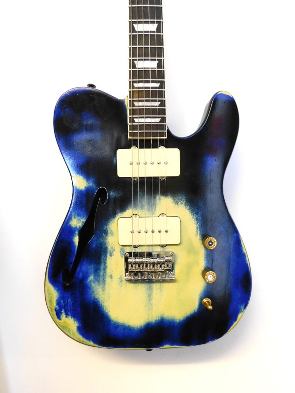 Custom made Nuova Vita heavy relic T style electric guitar for sale in our Sheffield guitar shop, Finale Guitar