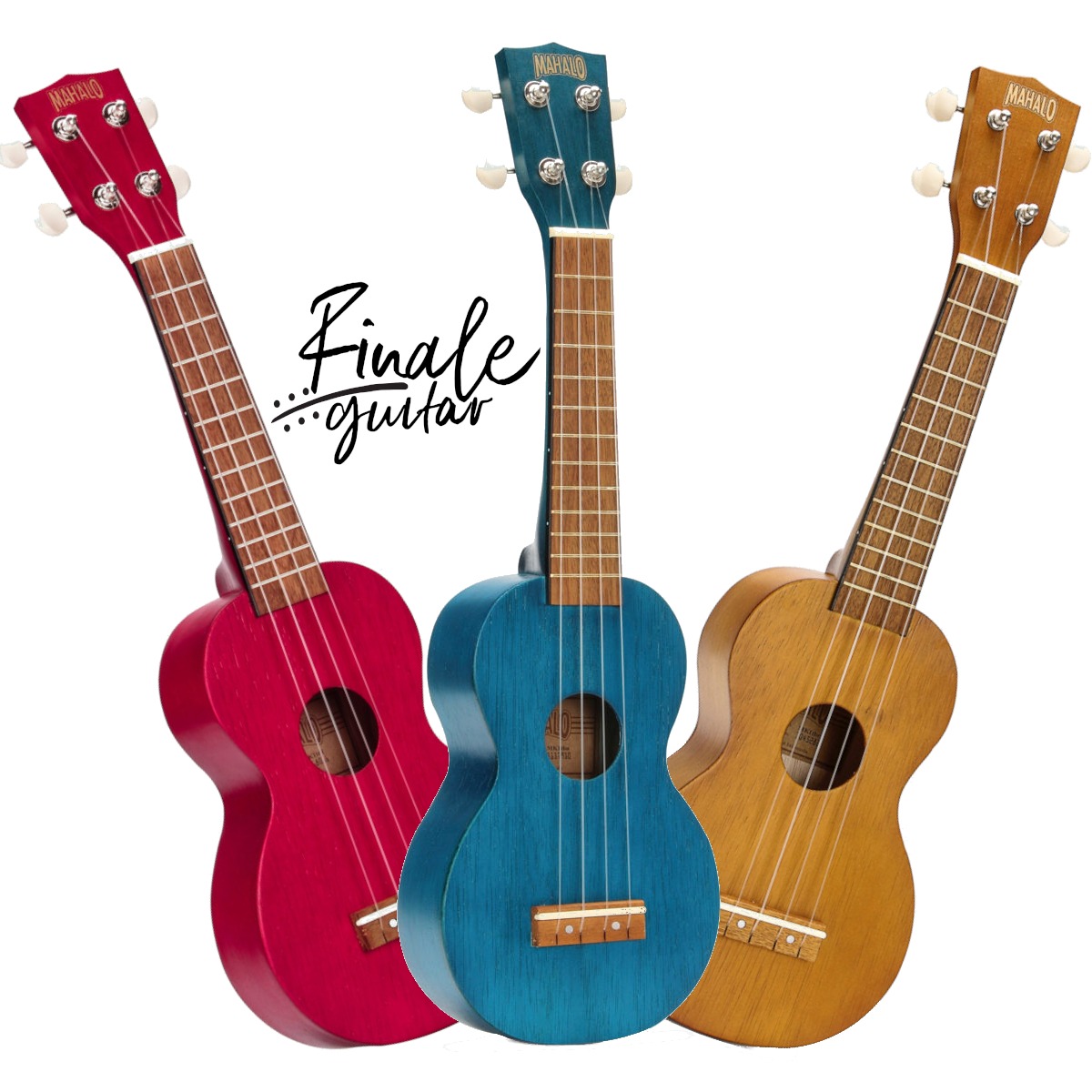The best beginner soprano ukuleles - Mahalo Kahiko in red, blue or brown