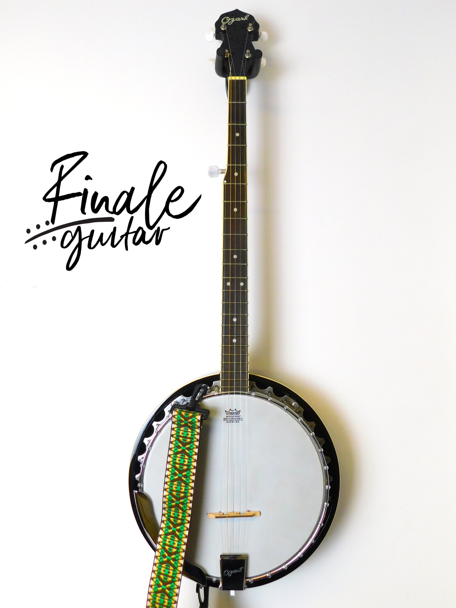 Ozark 5 string banjo for sale in our Sheffield guitar shop, Finale Guitar