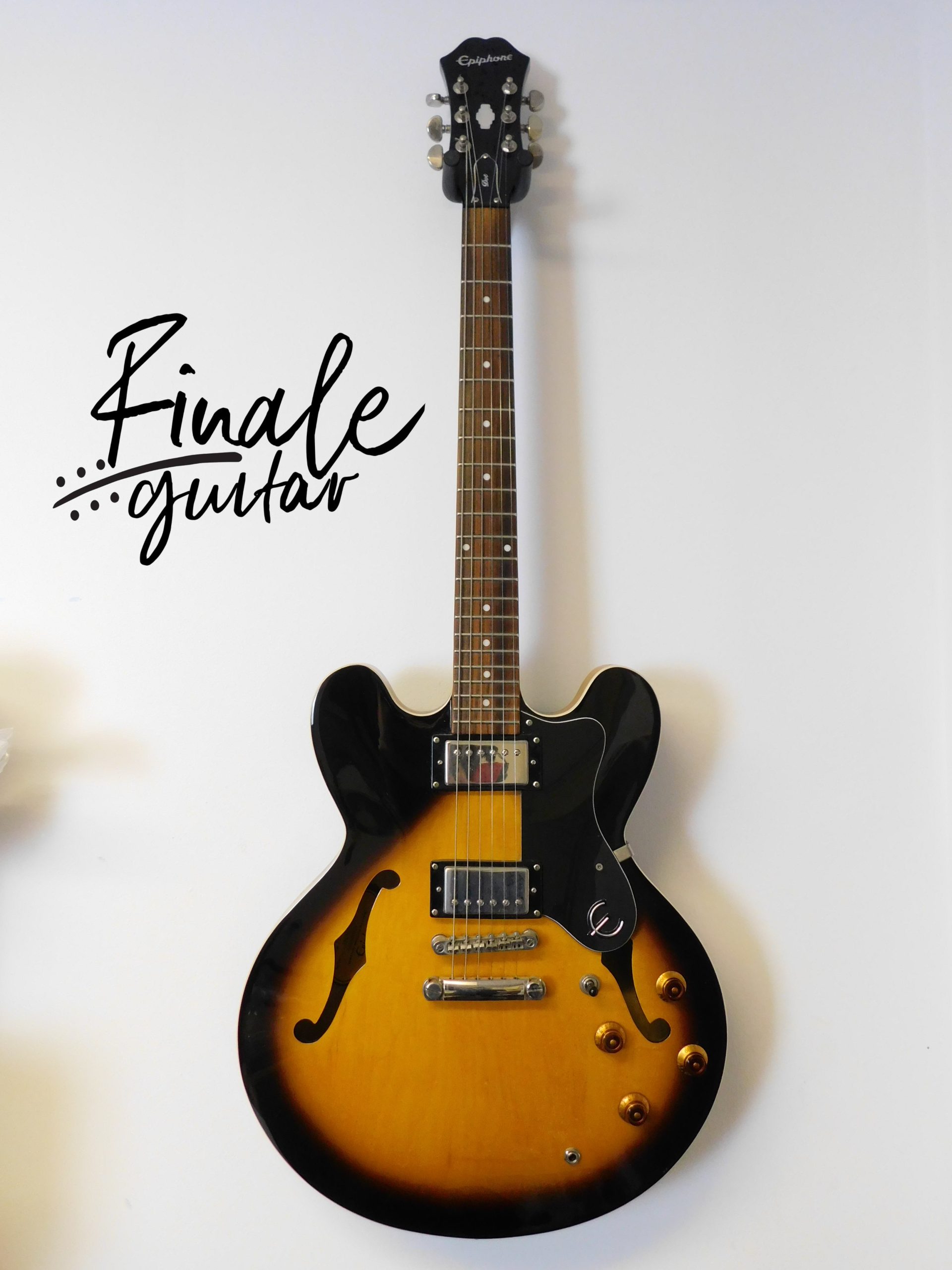 Epiphone DOT semi-hollow electric guitar for sale in our Sheffield guitar shop, Finale Guitar