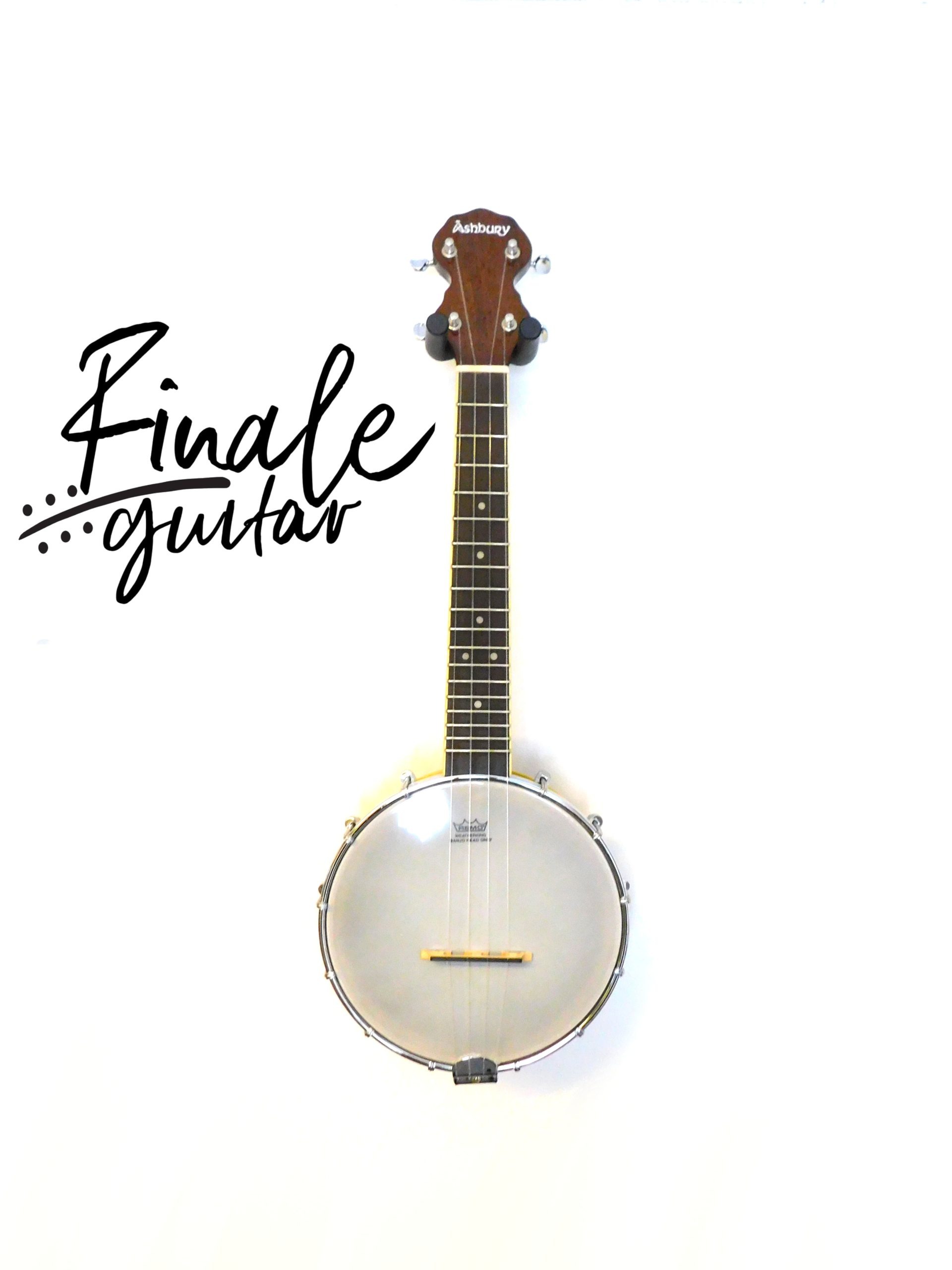 Ashbury banjolele for sale in our Sheffield guitar shop, Finale Guitar
