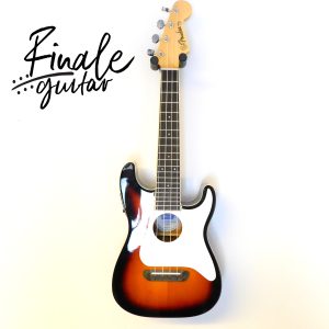 Fender Fullerton Strat ukulele sunburst for sale in our Sheffield guitar shop, Finale Guitar