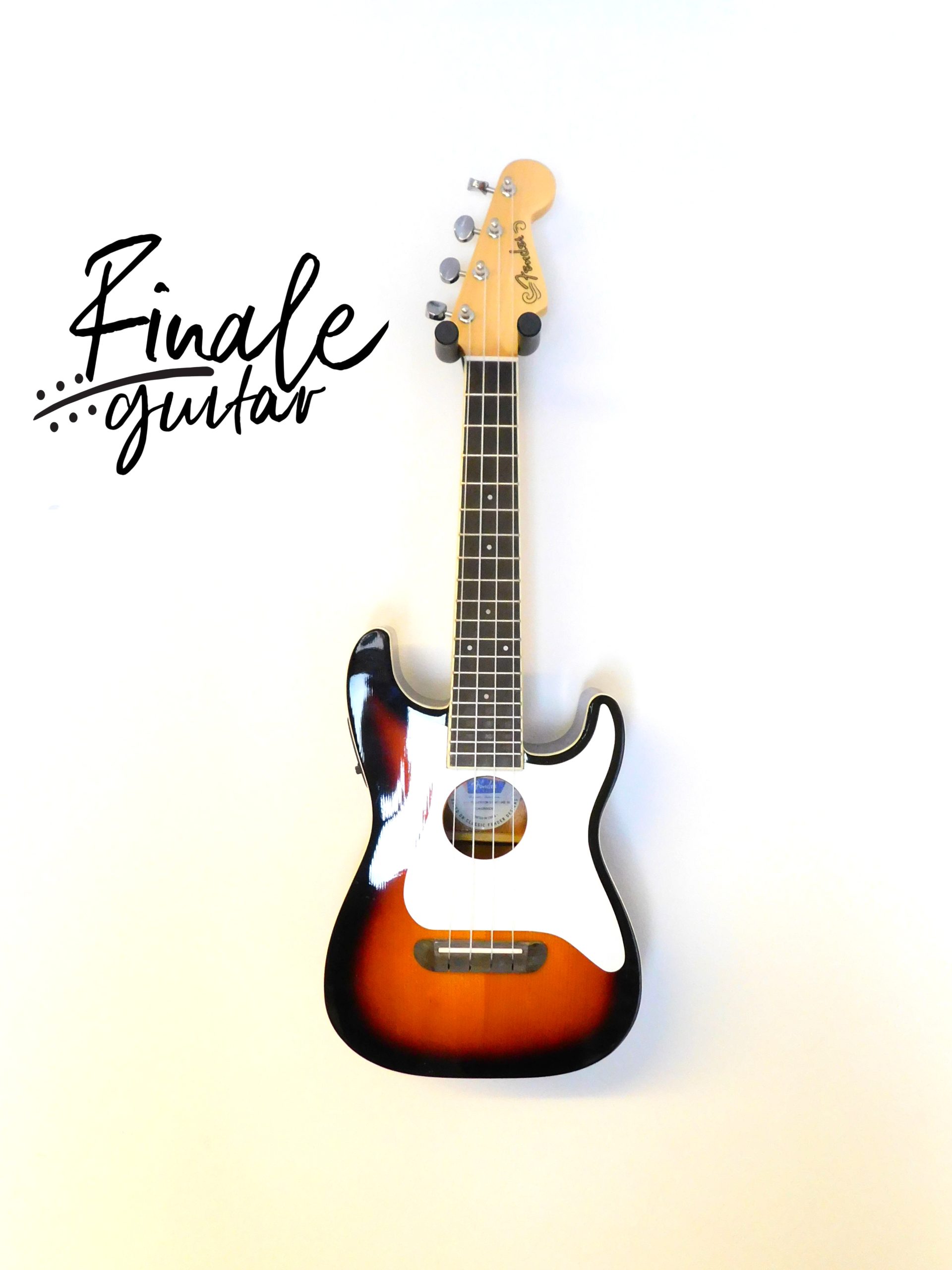Fender Fullerton Strat ukulele sunburst for sale in our Sheffield guitar shop, Finale Guitar